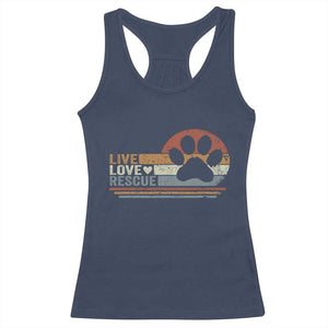 Vintage Adopt A Shelter Pet Racerback Tank Top Live Love Rescue Cat Dog Adoption Animal Rescue TS10 Navy Print Your Wear
