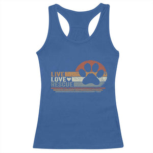 Vintage Adopt A Shelter Pet Racerback Tank Top Live Love Rescue Cat Dog Adoption Animal Rescue TS10 Royal Blue Print Your Wear