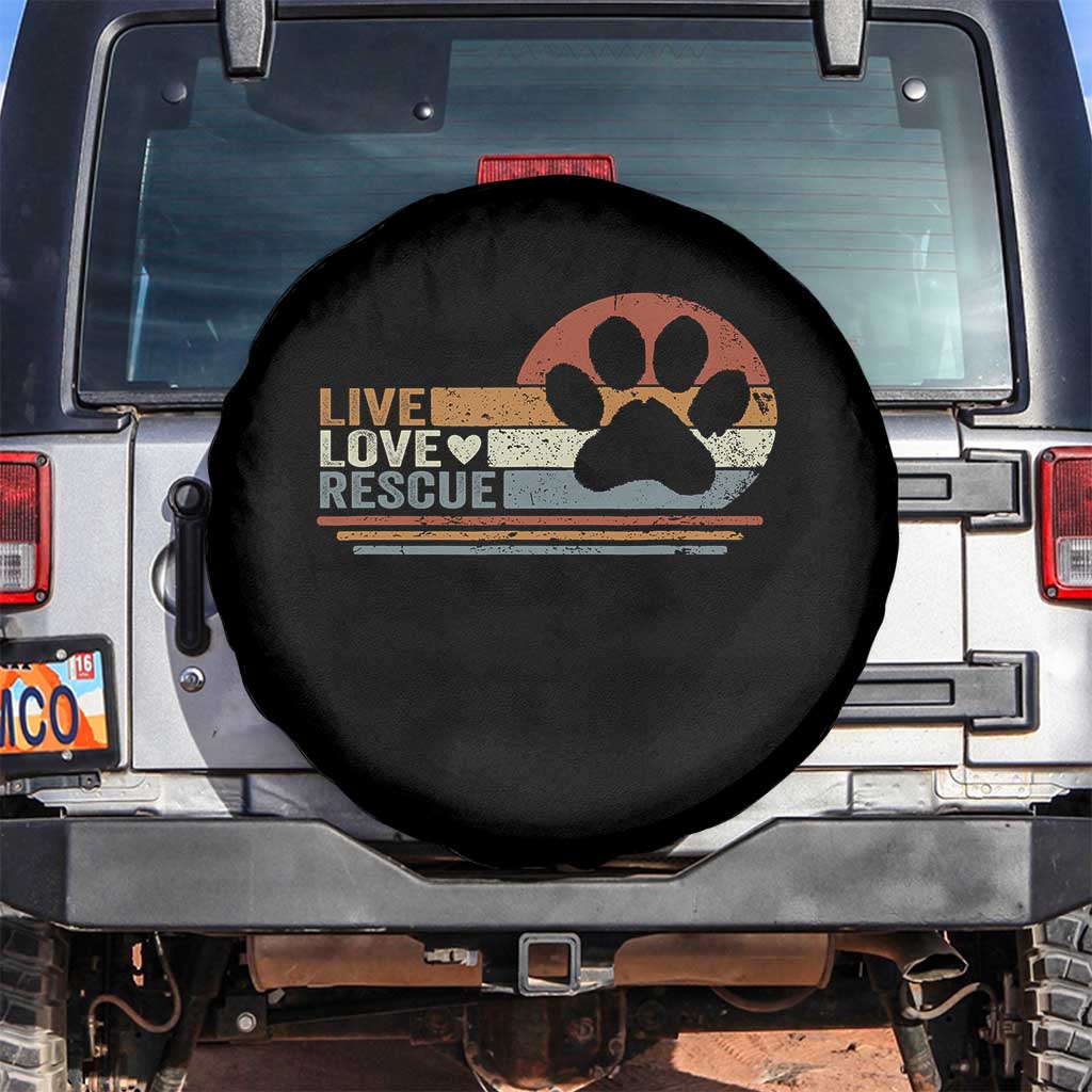Vintage Adopt A Shelter Pet Spare Tire Cover Live Love Rescue Cat Dog Adoption Animal Rescue TS10 No hole Black Print Your Wear