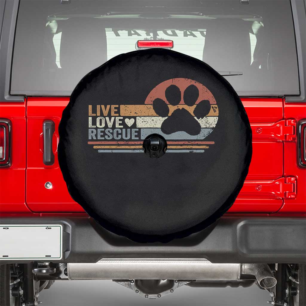 Vintage Adopt A Shelter Pet Spare Tire Cover Live Love Rescue Cat Dog Adoption Animal Rescue TS10 Black Print Your Wear