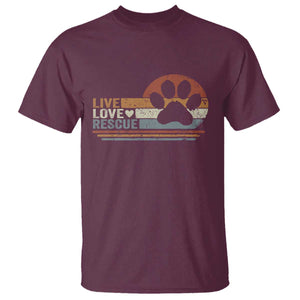 Vintage Adopt A Shelter Pet T Shirt Live Love Rescue Cat Dog Adoption Animal Rescue TS10 Maroon Print Your Wear