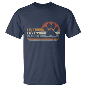 Vintage Adopt A Shelter Pet T Shirt Live Love Rescue Cat Dog Adoption Animal Rescue TS10 Navy Print Your Wear