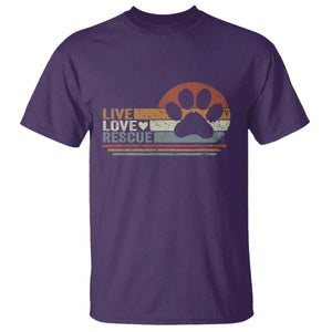 Vintage Adopt A Shelter Pet T Shirt Live Love Rescue Cat Dog Adoption Animal Rescue TS10 Purple Print Your Wear