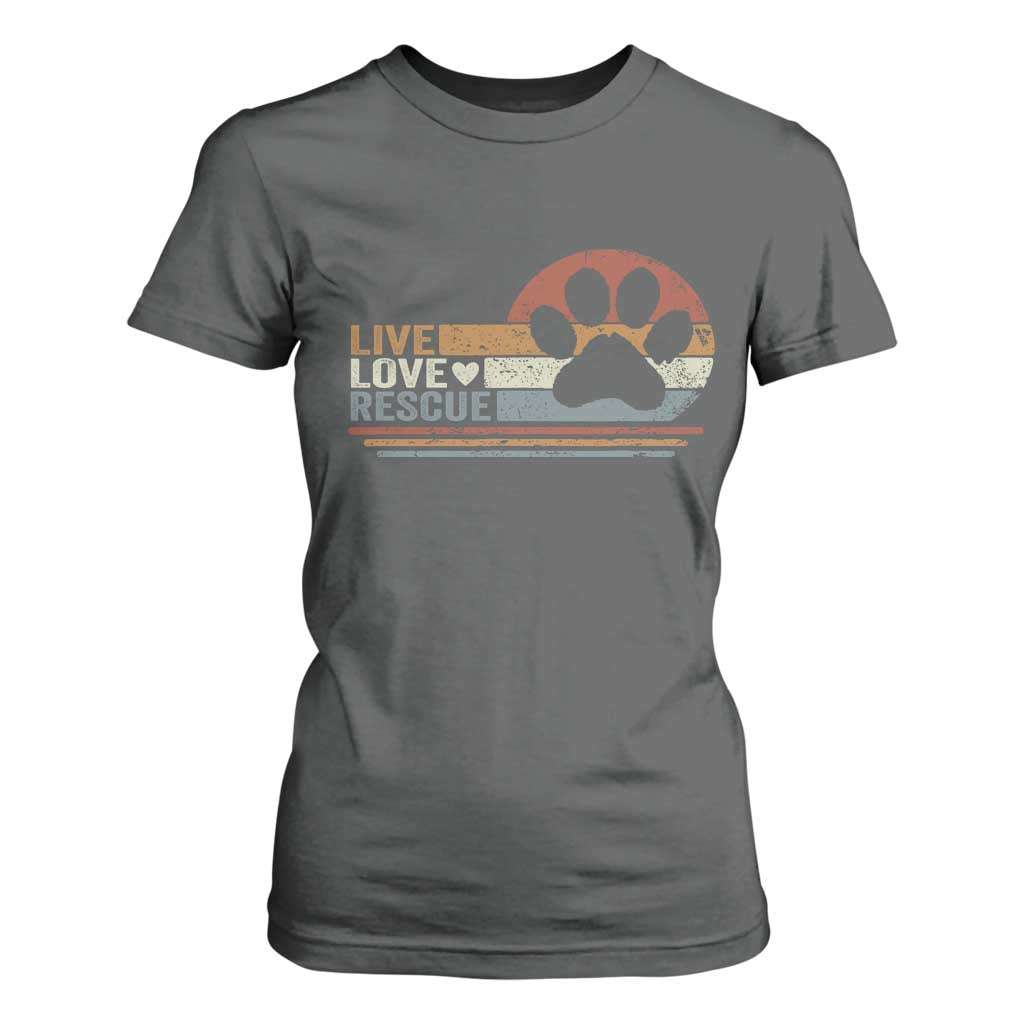 Vintage Adopt A Shelter Pet T Shirt For Women Live Love Rescue Cat Dog Adoption Animal Rescue TS10 Dark Heather Print Your Wear