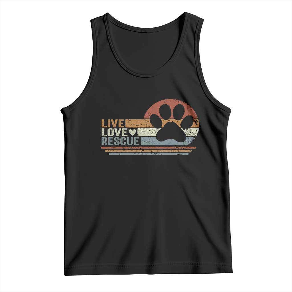 Vintage Adopt A Shelter Pet Tank Top Live Love Rescue Cat Dog Adoption Animal Rescue TS10 Black Print Your Wear