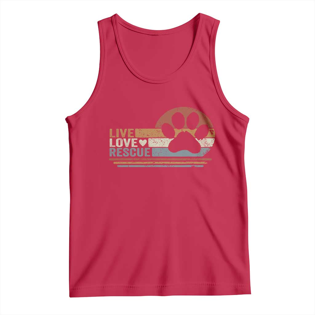 Vintage Adopt A Shelter Pet Tank Top Live Love Rescue Cat Dog Adoption Animal Rescue TS10 Red Print Your Wear