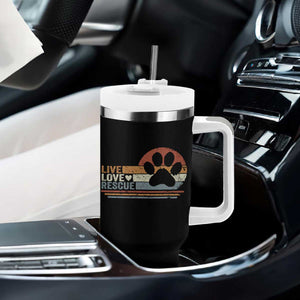 Vintage Adopt A Shelter Pet Tumbler With Handle Live Love Rescue Cat Dog Adoption Animal Rescue TS10 Print Your Wear