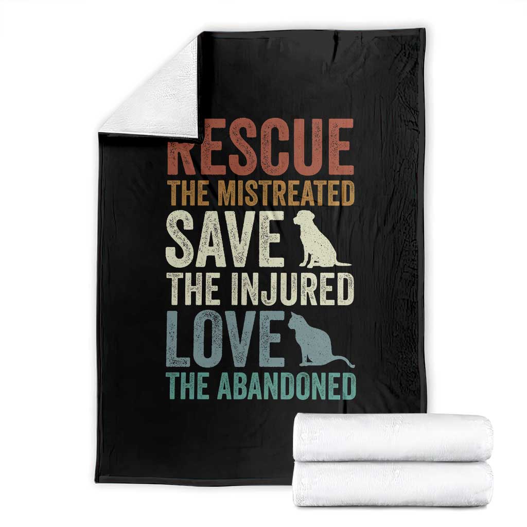 Adopt A Shelter Pet Throw Blanket Rescue Save Love Cat Dog Adoption Animal Rescue TS10 Black Print Your Wear