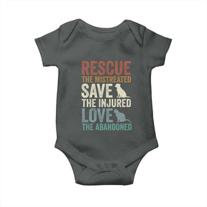 Adopt A Shelter Pet Baby Onesie Rescue Save Love Cat Dog Adoption Animal Rescue TS10 Dark Heather Print Your Wear