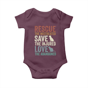 Adopt A Shelter Pet Baby Onesie Rescue Save Love Cat Dog Adoption Animal Rescue TS10 Maroon Print Your Wear
