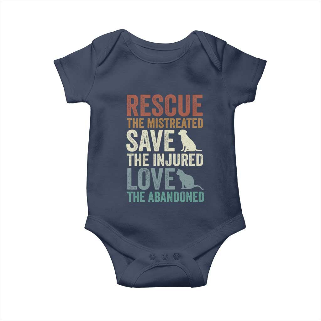 Adopt A Shelter Pet Baby Onesie Rescue Save Love Cat Dog Adoption Animal Rescue TS10 Navy Print Your Wear