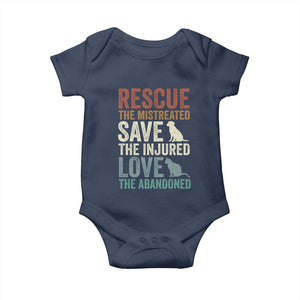 Adopt A Shelter Pet Baby Onesie Rescue Save Love Cat Dog Adoption Animal Rescue TS10 Navy Print Your Wear