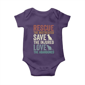 Adopt A Shelter Pet Baby Onesie Rescue Save Love Cat Dog Adoption Animal Rescue TS10 Purple Print Your Wear