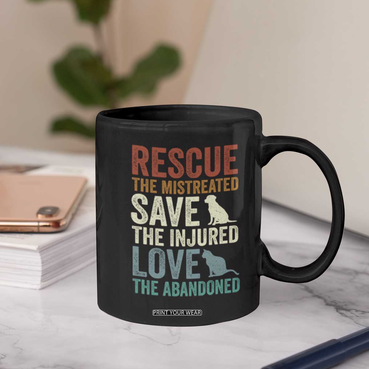 Adopt A Shelter Pet Coffee Mug Rescue Save Love Cat Dog Adoption Animal Rescue TS10 Print Your Wear