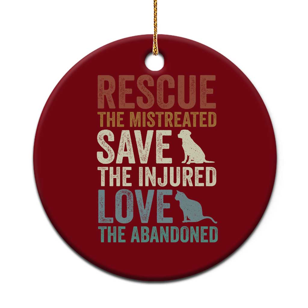 Adopt A Shelter Pet Ceramic Ornament Rescue Save Love Cat Dog Adoption Animal Rescue TS10 1pc Red Print Your Wear