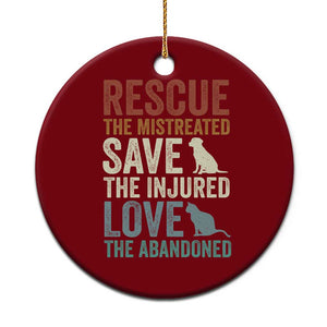 Adopt A Shelter Pet Ceramic Ornament Rescue Save Love Cat Dog Adoption Animal Rescue TS10 1pc Red Print Your Wear