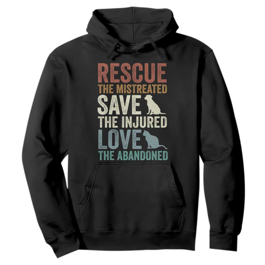 Adopt A Shelter Pet Hoodie Rescue Save Love Cat Dog Adoption Animal Rescue TS10 Black Print Your Wear