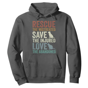 Adopt A Shelter Pet Hoodie Rescue Save Love Cat Dog Adoption Animal Rescue TS10 Dark Heather Print Your Wear