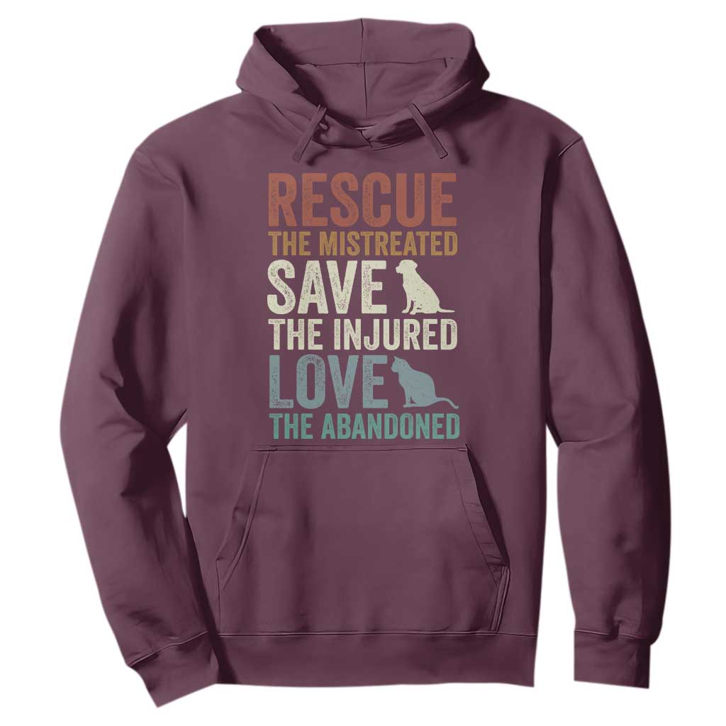 Adopt A Shelter Pet Hoodie Rescue Save Love Cat Dog Adoption Animal Rescue TS10 Maroon Print Your Wear