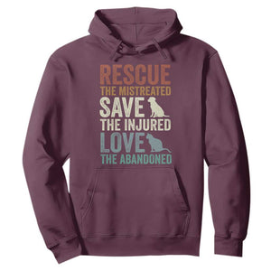 Adopt A Shelter Pet Hoodie Rescue Save Love Cat Dog Adoption Animal Rescue TS10 Maroon Print Your Wear