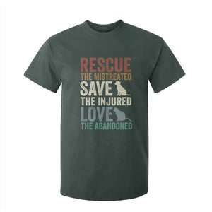 Adopt A Shelter Pet T Shirt For Kid Rescue Save Love Cat Dog Adoption Animal Rescue TS10 Dark Forest Green Print Your Wear