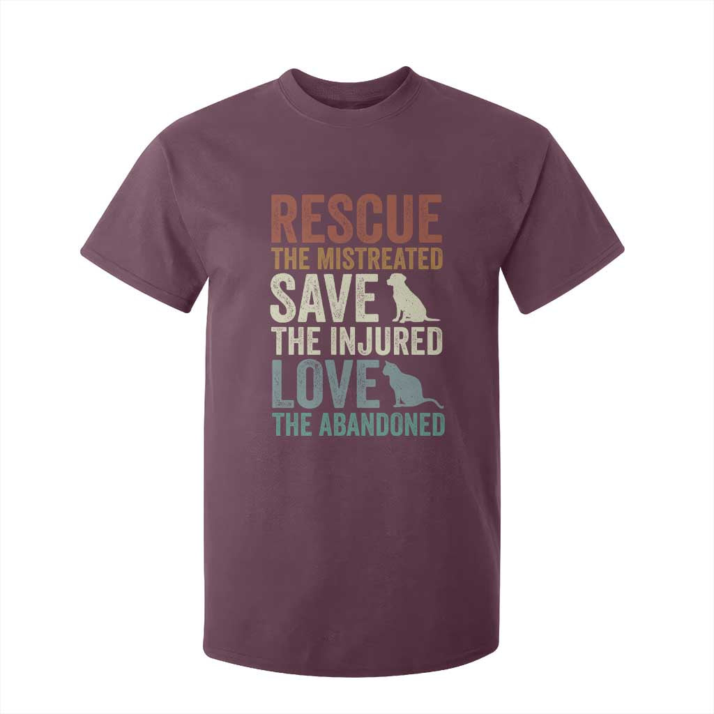 Adopt A Shelter Pet T Shirt For Kid Rescue Save Love Cat Dog Adoption Animal Rescue TS10 Maroon Print Your Wear
