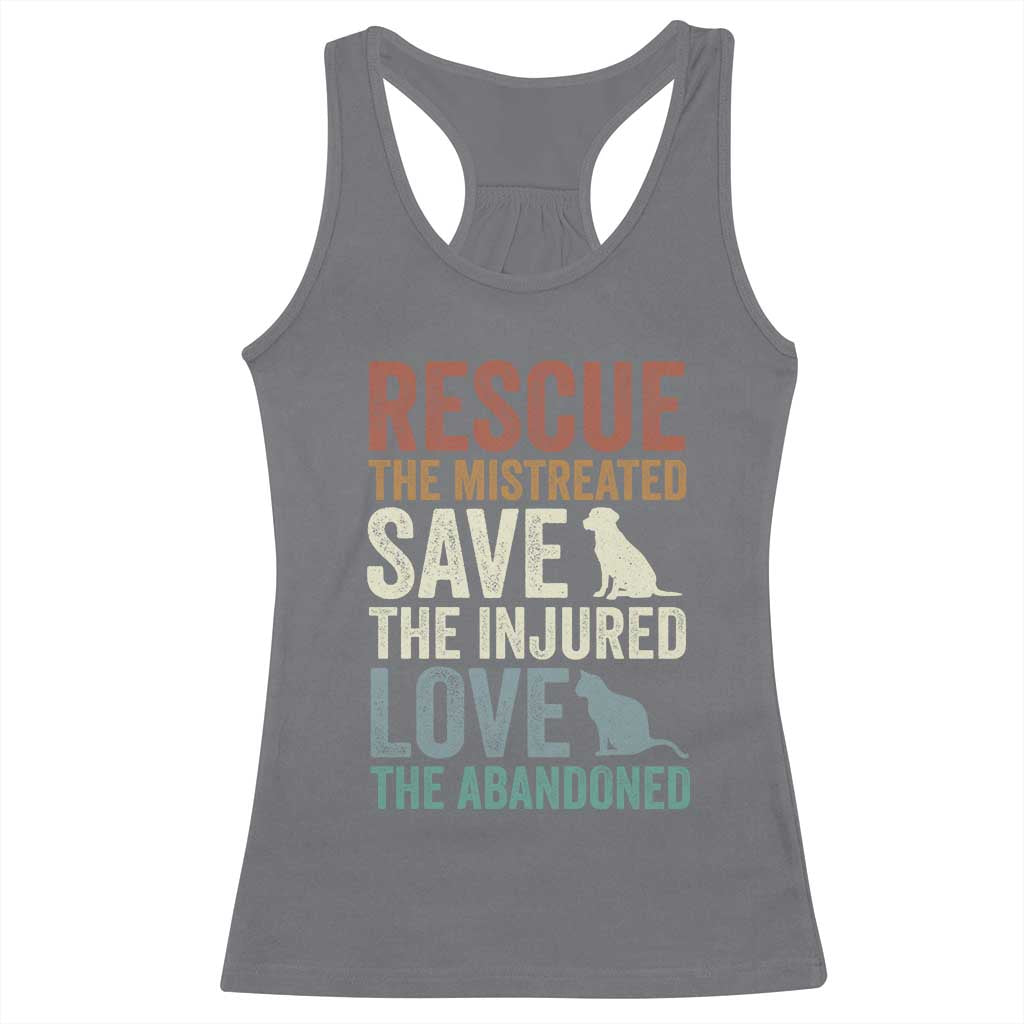 Adopt A Shelter Pet Racerback Tank Top Rescue Save Love Cat Dog Adoption Animal Rescue TS10 Charcoal Print Your Wear