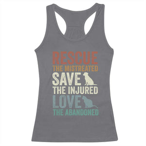 Adopt A Shelter Pet Racerback Tank Top Rescue Save Love Cat Dog Adoption Animal Rescue TS10 Charcoal Print Your Wear