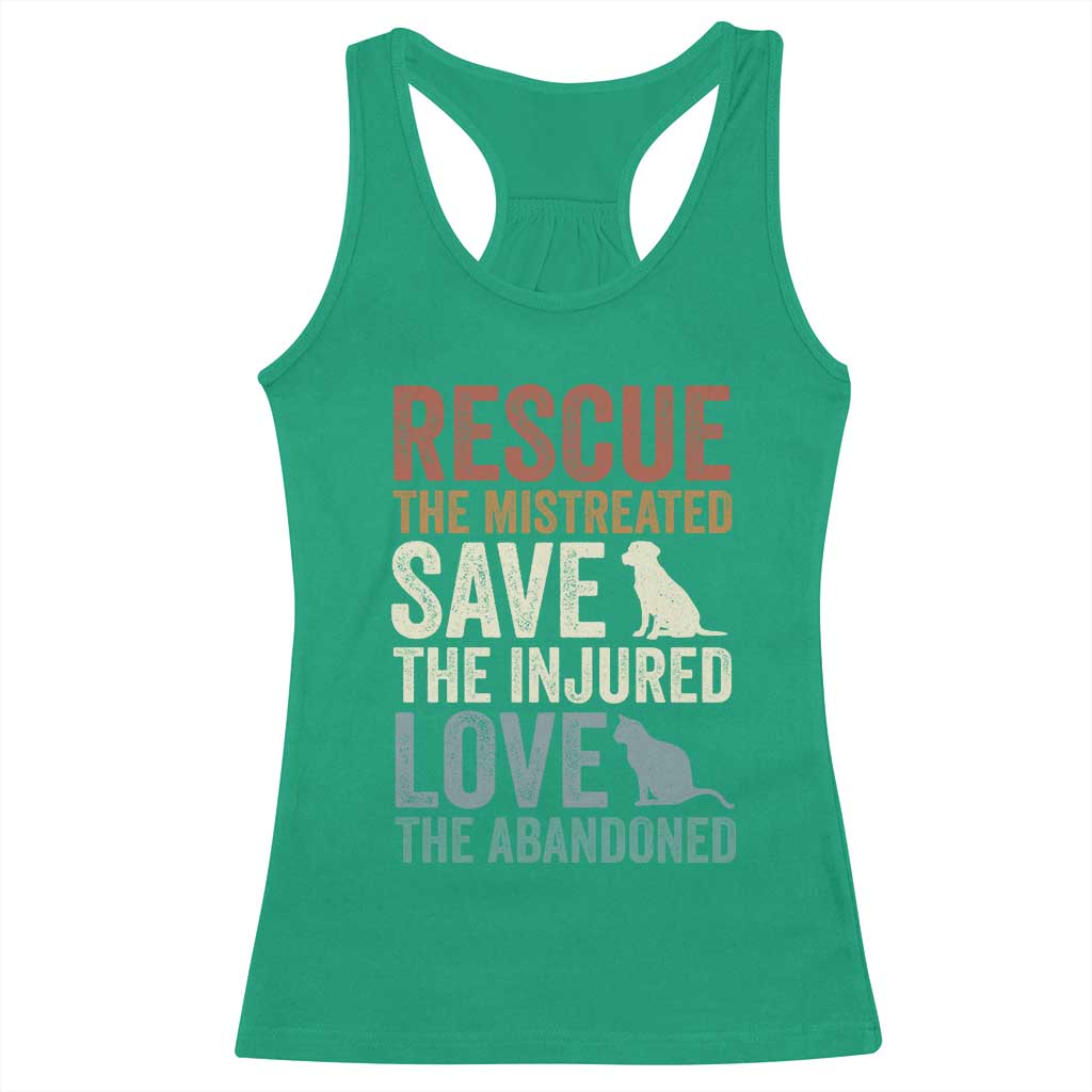 Adopt A Shelter Pet Racerback Tank Top Rescue Save Love Cat Dog Adoption Animal Rescue TS10 Irish Green Print Your Wear