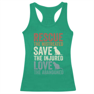 Adopt A Shelter Pet Racerback Tank Top Rescue Save Love Cat Dog Adoption Animal Rescue TS10 Irish Green Print Your Wear