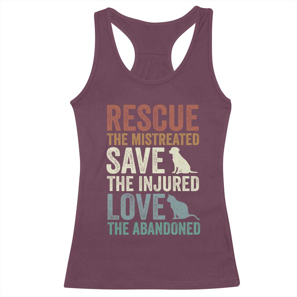 Adopt A Shelter Pet Racerback Tank Top Rescue Save Love Cat Dog Adoption Animal Rescue TS10 Maroon Print Your Wear