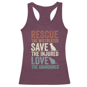 Adopt A Shelter Pet Racerback Tank Top Rescue Save Love Cat Dog Adoption Animal Rescue TS10 Maroon Print Your Wear