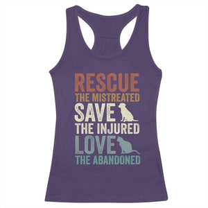 Adopt A Shelter Pet Racerback Tank Top Rescue Save Love Cat Dog Adoption Animal Rescue TS10 Purple Print Your Wear