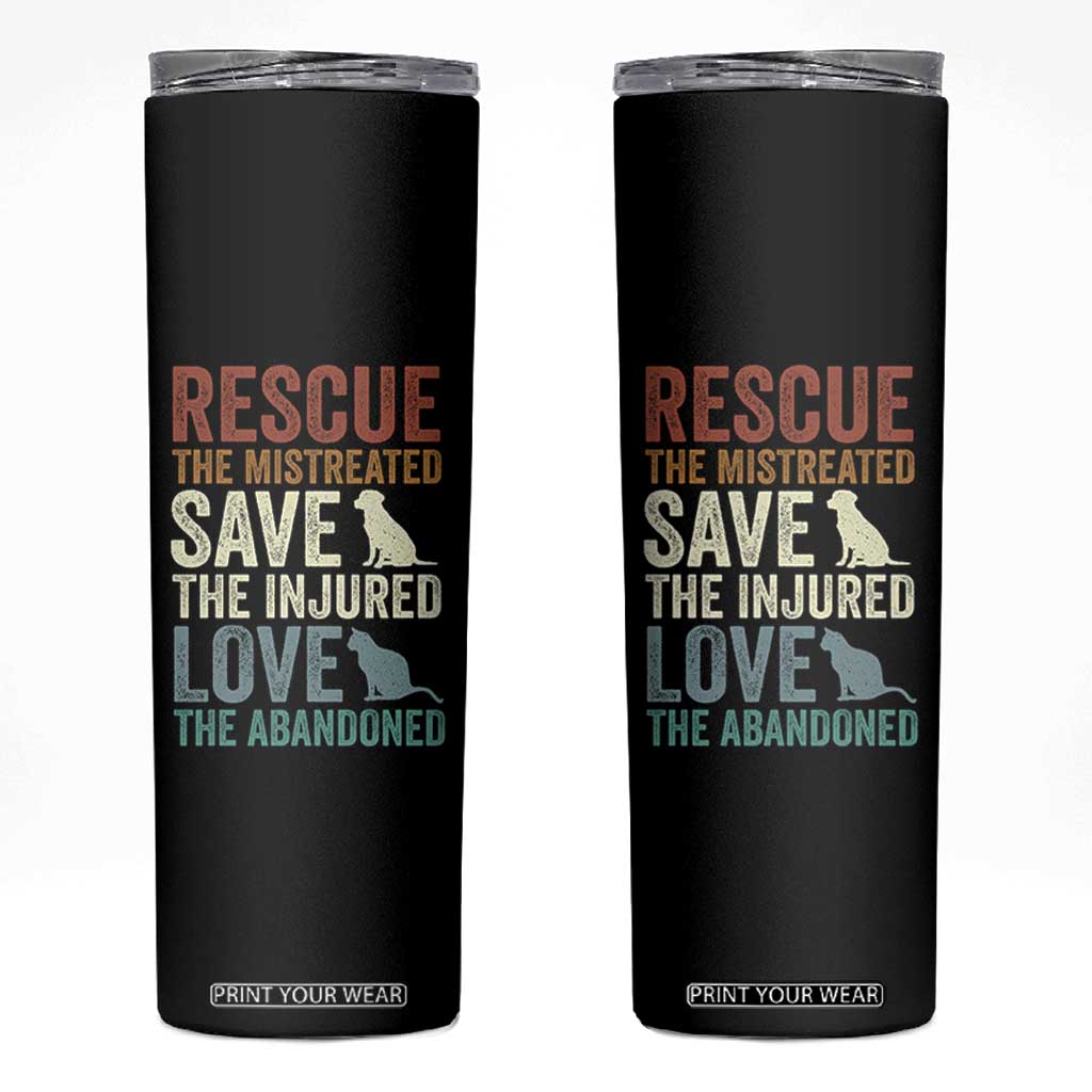 Adopt A Shelter Pet Skinny Tumbler Rescue Save Love Cat Dog Adoption Animal Rescue TS10 Black Print Your Wear