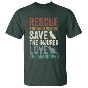 Adopt A Shelter Pet T Shirt Rescue Save Love Cat Dog Adoption Animal Rescue TS10 Dark Forest Green Print Your Wear