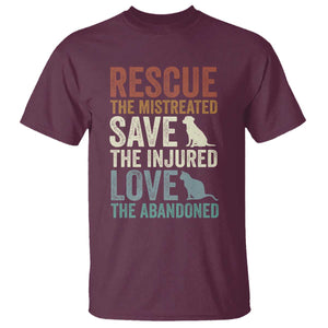 Adopt A Shelter Pet T Shirt Rescue Save Love Cat Dog Adoption Animal Rescue TS10 Maroon Print Your Wear