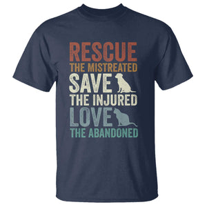 Adopt A Shelter Pet T Shirt Rescue Save Love Cat Dog Adoption Animal Rescue TS10 Navy Print Your Wear