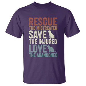 Adopt A Shelter Pet T Shirt Rescue Save Love Cat Dog Adoption Animal Rescue TS10 Purple Print Your Wear