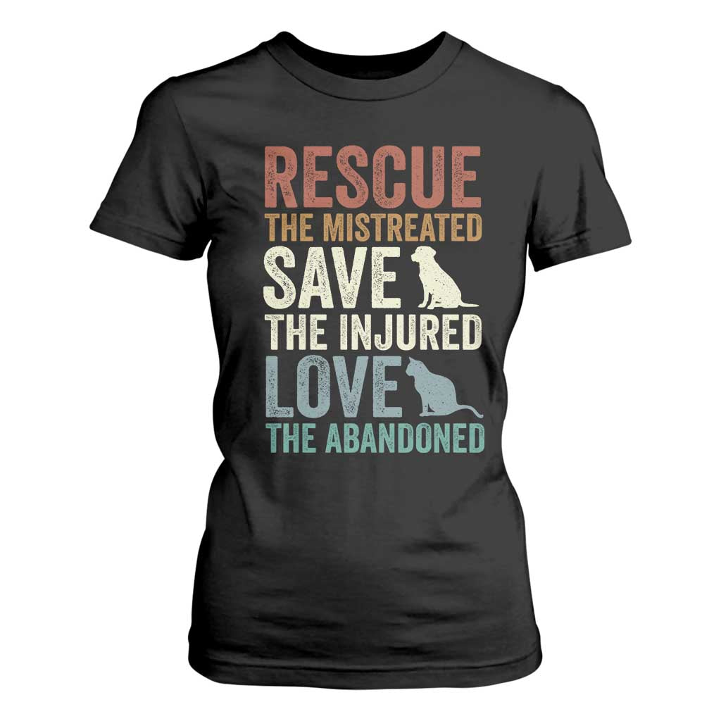 Adopt A Shelter Pet T Shirt For Women Rescue Save Love Cat Dog Adoption Animal Rescue TS10 Black Print Your Wear