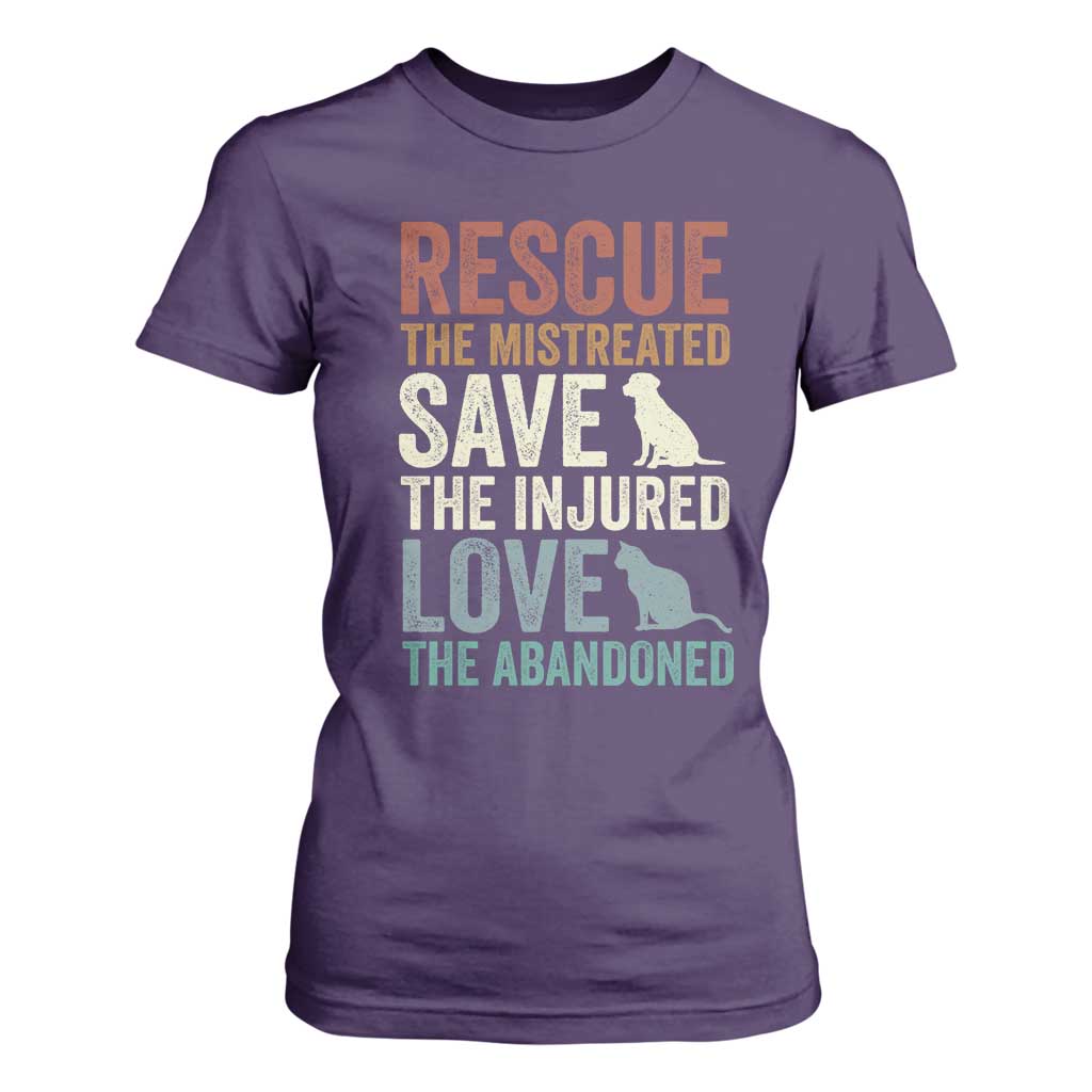 Adopt A Shelter Pet T Shirt For Women Rescue Save Love Cat Dog Adoption Animal Rescue TS10 Purple Print Your Wear