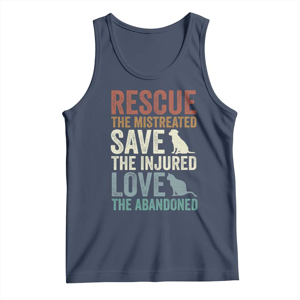 Adopt A Shelter Pet Tank Top Rescue Save Love Cat Dog Adoption Animal Rescue TS10 Navy Print Your Wear