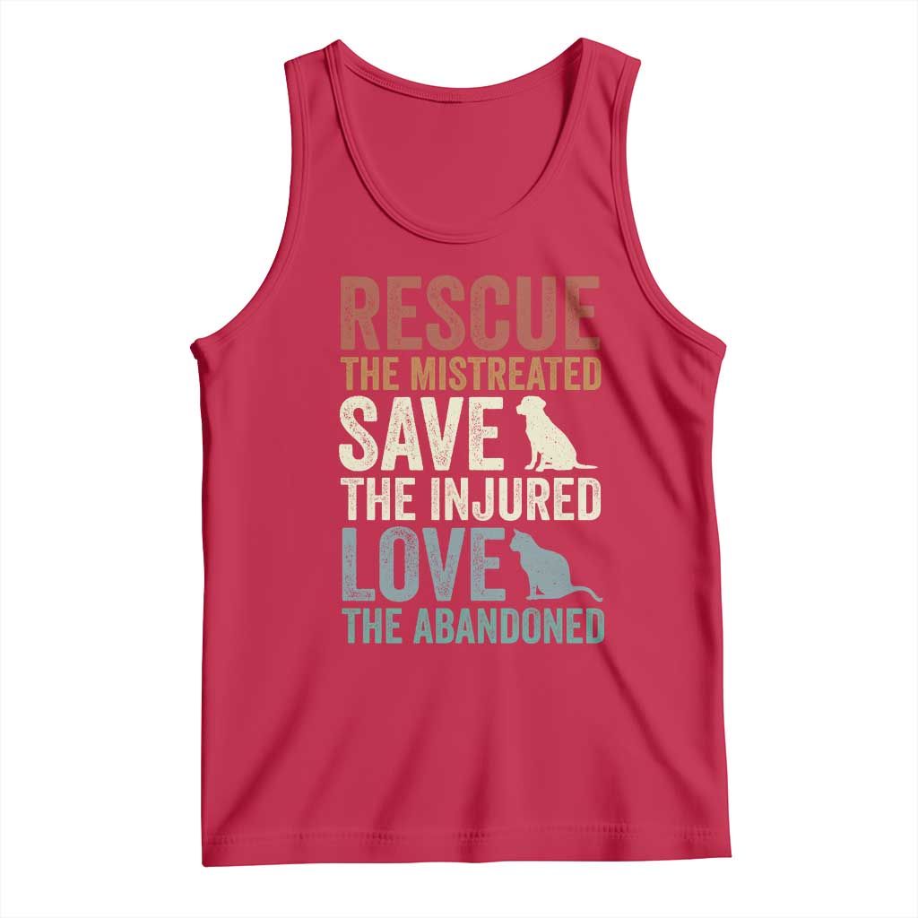 Adopt A Shelter Pet Tank Top Rescue Save Love Cat Dog Adoption Animal Rescue TS10 Red Print Your Wear