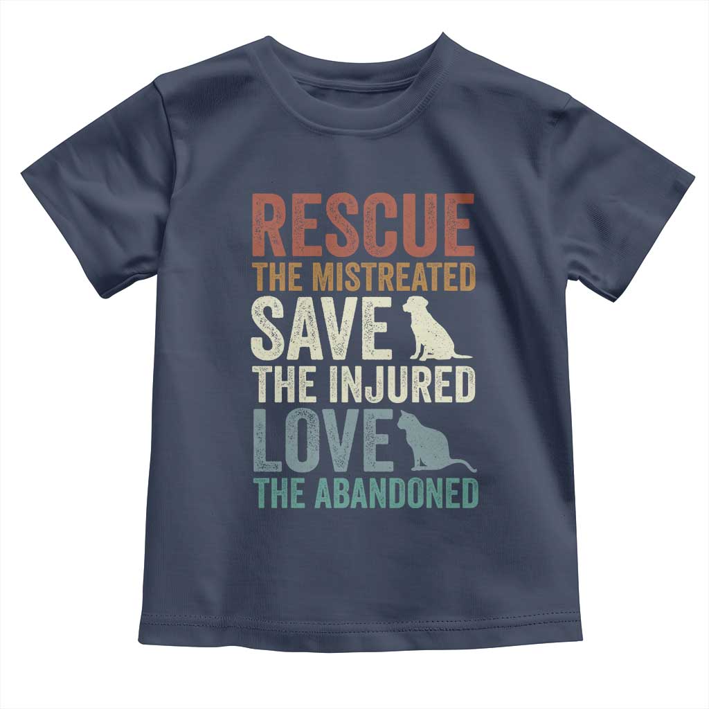 Adopt A Shelter Pet Toddler T Shirt Rescue Save Love Cat Dog Adoption Animal Rescue TS10 Navy Print Your Wear