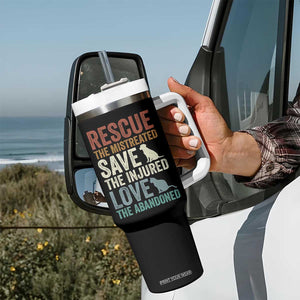 Adopt A Shelter Pet Tumbler With Handle Rescue Save Love Cat Dog Adoption Animal Rescue TS10 Print Your Wear