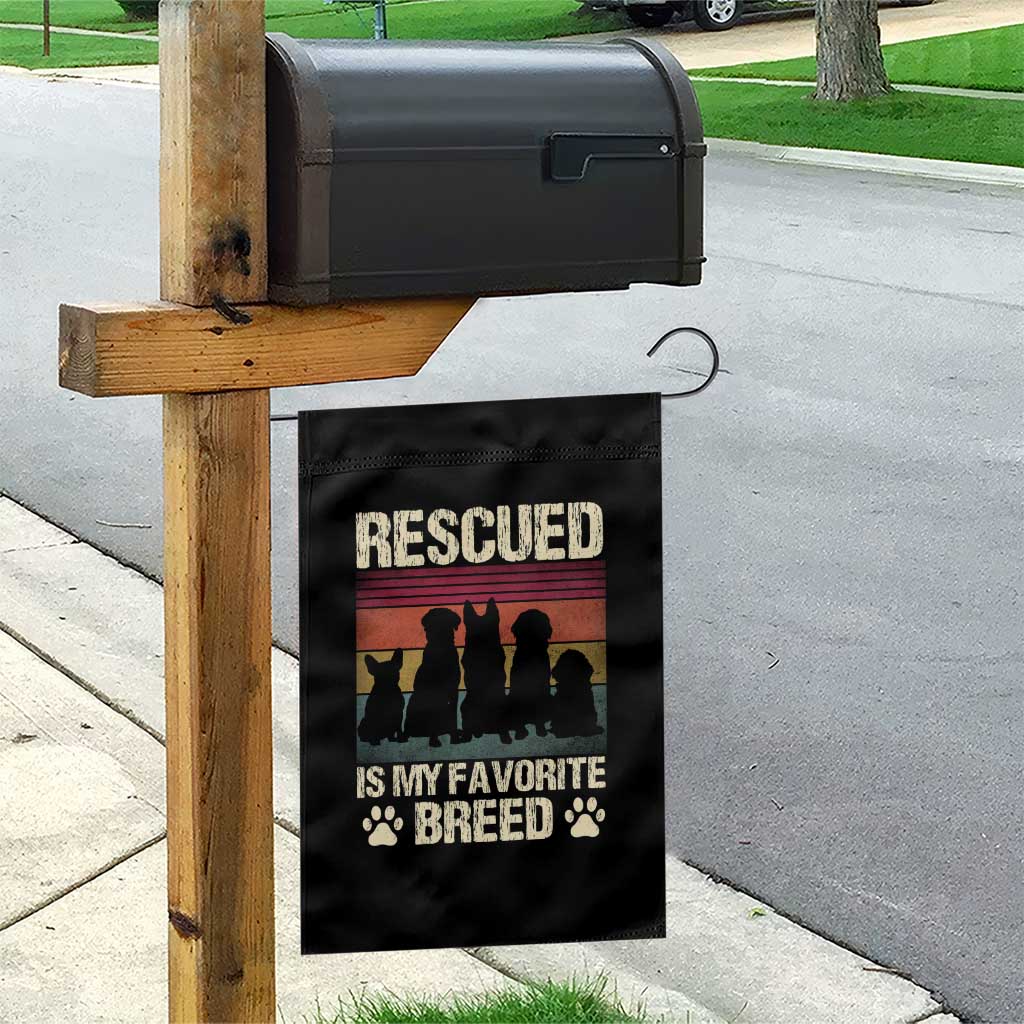 Rescued Is My Favorite Breed Garden Flag Adopt A Shelter Pet Cat Dog Adoption Animal Rescue TS10 Print Your Wear