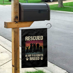 Rescued Is My Favorite Breed Garden Flag Adopt A Shelter Pet Cat Dog Adoption Animal Rescue TS10 Print Your Wear