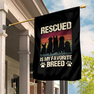 Rescued Is My Favorite Breed Garden Flag Adopt A Shelter Pet Cat Dog Adoption Animal Rescue TS10 Print Your Wear