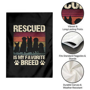Rescued Is My Favorite Breed Garden Flag Adopt A Shelter Pet Cat Dog Adoption Animal Rescue TS10 Print Your Wear