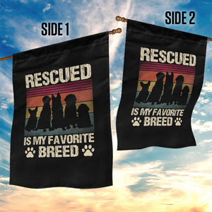 Rescued Is My Favorite Breed Garden Flag Adopt A Shelter Pet Cat Dog Adoption Animal Rescue TS10 Print Your Wear