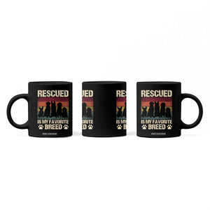 Rescued Is My Favorite Breed Coffee Mug Adopt A Shelter Pet Cat Dog Adoption Animal Rescue TS10 Print Your Wear